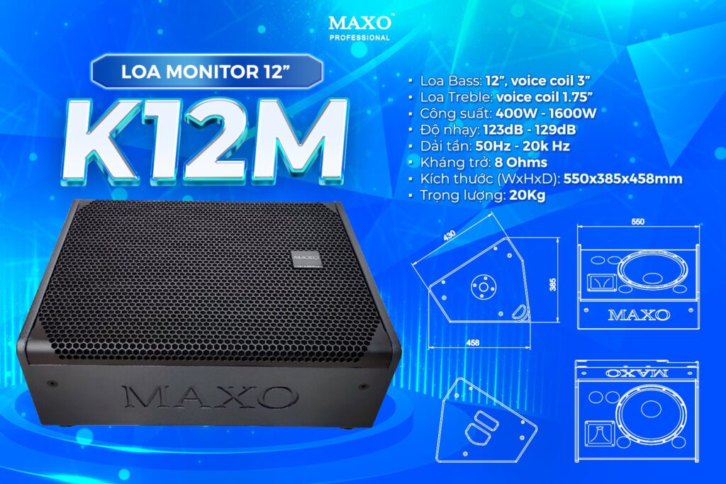 loa-kiem-am-monitor-3-tac-don-k12m-hinh-thiet-ke-thong-so-ky-thuat